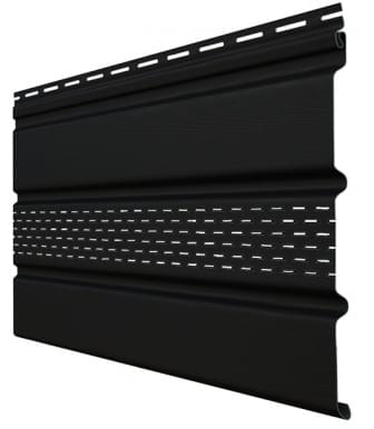 Софит Grand Line Premium Acryl с частичной перфорацией Чёрный